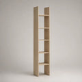 Bücherregal Standregal aus melaminbeschichteter Spanplatte mit 6 Fächern, Eiche hell, 30 × 180 × 24 cm (B × H × T)