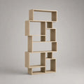Asymmetrisches Bücherregal und Raumteiler aus melaminbeschichteter Spanplatte, Eiche hell, 90 × 25 × 180 cm